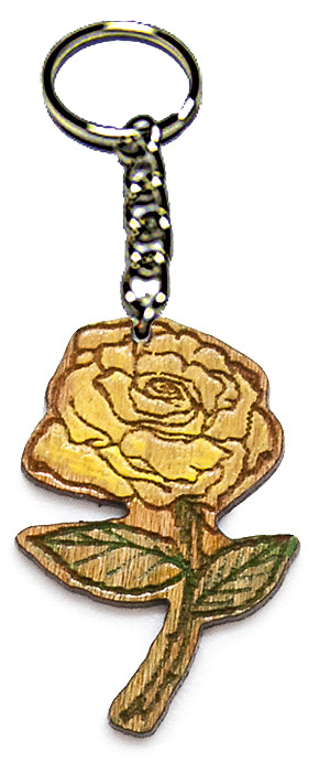 YELLOW ROSE KEY CHAIN
